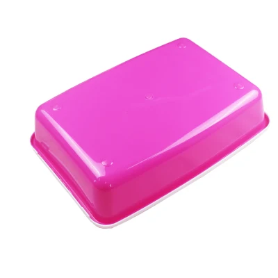  Easy Cleaning Semi Enclosed Cat Litter Tray Washable Plastic Pet Sand Box Cat Toilet Box
