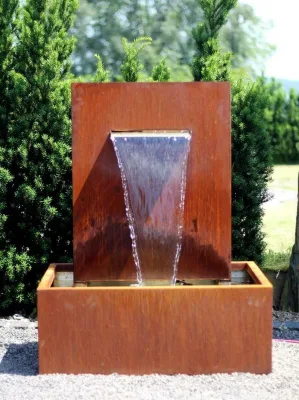  Garden Ornaments Corten Steel Water Feature Outdoor Water Fountain
