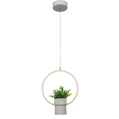  Morden Designer Pot Culture Flowers Plants 15W Hanging Indoor LED Pendant Light