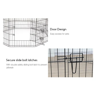 Stainless Foldable Portable Pet Fence Metal Dog Kennel Panel