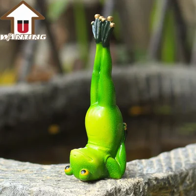 Garden Creative Decoration Animal Yoga Frog Landscape Outdoor Resin Craft Home Ornament
