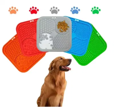 Custom 20*20 Cm Cute Slow Feeder Silicone Suction Cat Pet Lick Mat