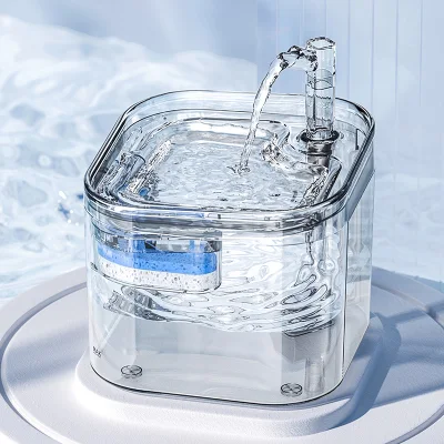  Automatic Water Dispenser Circulating Flow Water Intelligence Induction Pet Water Filter, Cat Water Purifier Constant Temperature Heating Transparent Wbb17990
