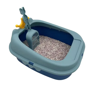  Hot Selling Pet Cleaning Supplies Semi-Enclosed Septa Sand Drain Cat Litter Box