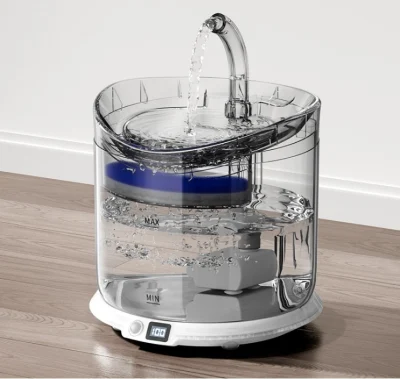 Plug-in and Rechargeable Types 1.8L+12ml Plastic Made Electrical Smart Pet Water Fountain Cat Dog Waterer