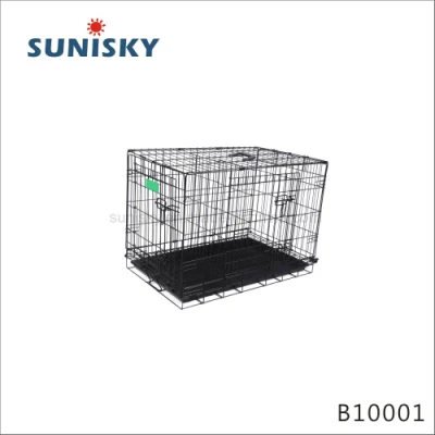 B10001 Wire Pet Cages House for Dogs and Cats Foldable Iron Carriers Animal Cage Crate Boarding Kennels Collapsible Places