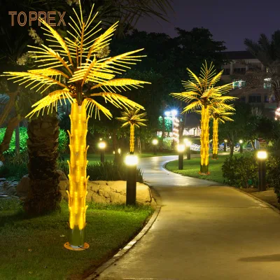  Custom Voltage 24V 110V 220V Other LED Lighting Decoration Artificial LED Tree Decoration Events Wedding Artificial Landscaping LED Palm Tree Plants Lights