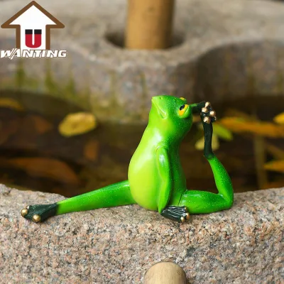 Garden Creative Decoration Animal Yoga Frog Landscape Outdoor Resin Craft Home Ornament
