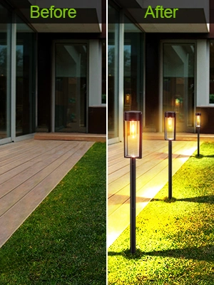 Solar Pathway Lights Outdoor Waterproof Garden Lights Solar Powered Landscape Path Lights for Yard Lawn Patio Walkway