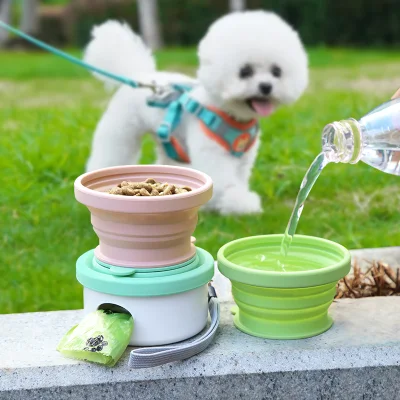 Travel Pets Dog Collapsible Bowl Portable Dog Bowls Traveling Collapsible Pet Bowl