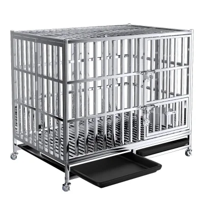 Thickness Foldable Portable Dog Plastic Flooring Cages Metal Kennels for Large and Medium Dogs