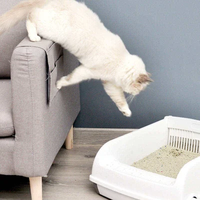 Removable Portable Semi Automatic Cat Litter Box Quick Cleaning