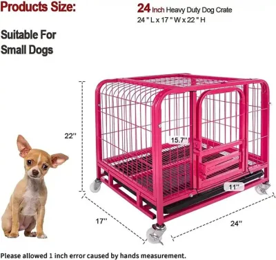  Various Size Heavy Duty Pulleys Thickened Stainless Steel Folding Dog Cage Pet Cage
