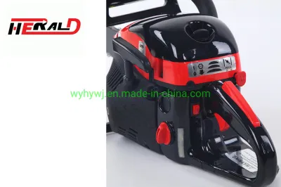 Famous High Quality Economy Alu. Start Gasoline Chain Saw Hy-58f 52cc/20&prime;&prime; Hot Seller Strong Power OEM Petrol Saw Cutting Wood/Tree Garden Tool