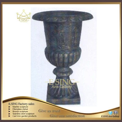 Cheap Price Outdoor Decorative Large Metal Flowers Pot Garden Urns Cast Iron Planter