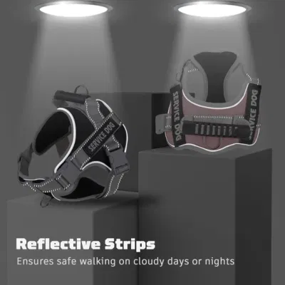 Wholesale Dog Harness Reflective Breathable Pet Harness Large Dog Vest Outdoor Walking Training Pet Leash