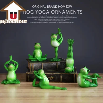Garden Creative Decoration Animal Yoga Frog Landscape Outdoor Resin Craft Home Ornament