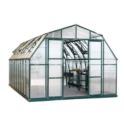  Multi Span 10mm Polycarbonate Sheet Greenhouse Barn Style Aluminium Garden Greenhouse Rdgu0816-10mm