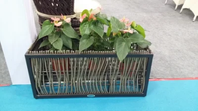 Foshan Factory Outdoor PE Rattan Garden Flower Plant Pot