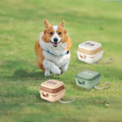 Manufacturer Wholesale Outdoor Portable Travel Foldable Dog Double Bowl Pet Food Bowl