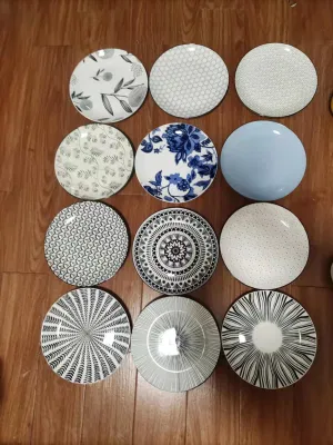 Home/Restaurant/Hotel Stoneware Round Ceramic Severing Porcelain Bowl Elevated Ceramic Pet Food Bowl Set Porcelain Raised Cat Bowl Porcelain Bowl Classic Bowl