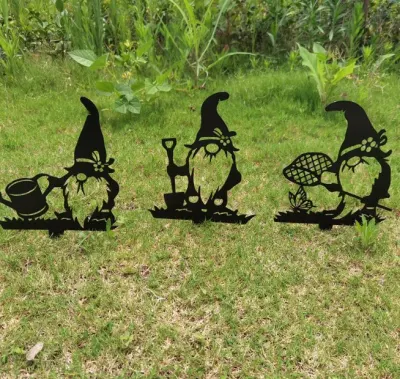  Garden Metal Decoration Santa Yard Art Iron Crafts Ornament