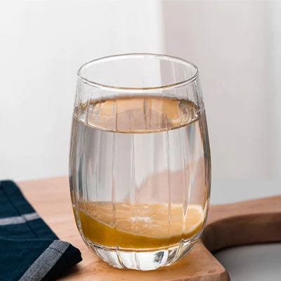  Wholesale 12.9oz 380ml Insulated Wine Compost Glass Mug Clear Drink Tumblers for Gift Set