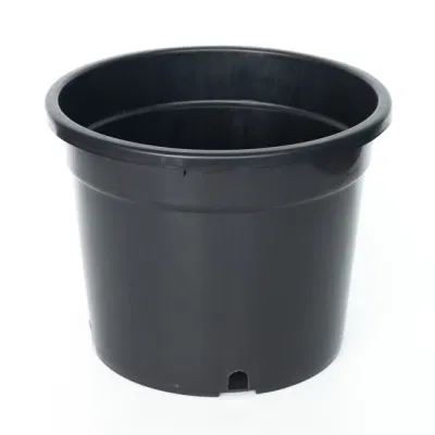  Black Thickened Plastic Injection Heavy Duty Sturdy Planter Flower Tree Grow Pot Outdoor From 2 to 50 Gallon for Plant Nursery Wholesale