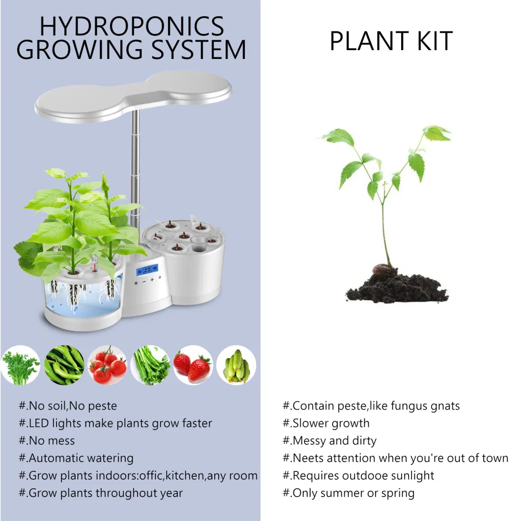 New Product Aeroponics Hydroponic Growing System Smart Indoor Garden 12 Pods