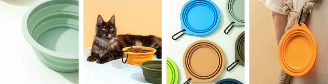 Collapsible Anti Knock Small Dog and Cat Bowl for Food &amp; Water