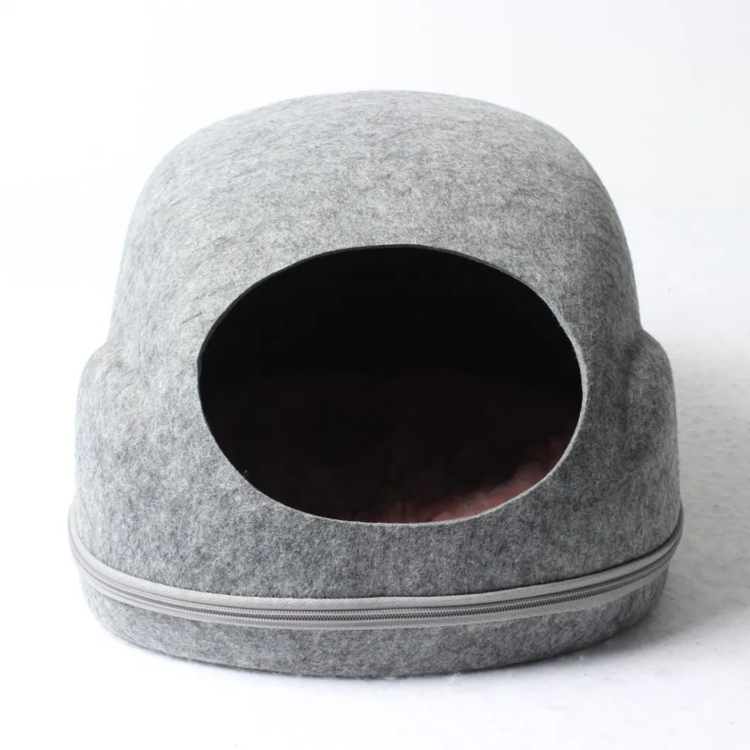 Heating and Sound Insulated Portable Comfy Felt Cat Cave Felt Wholesale Dog Crate