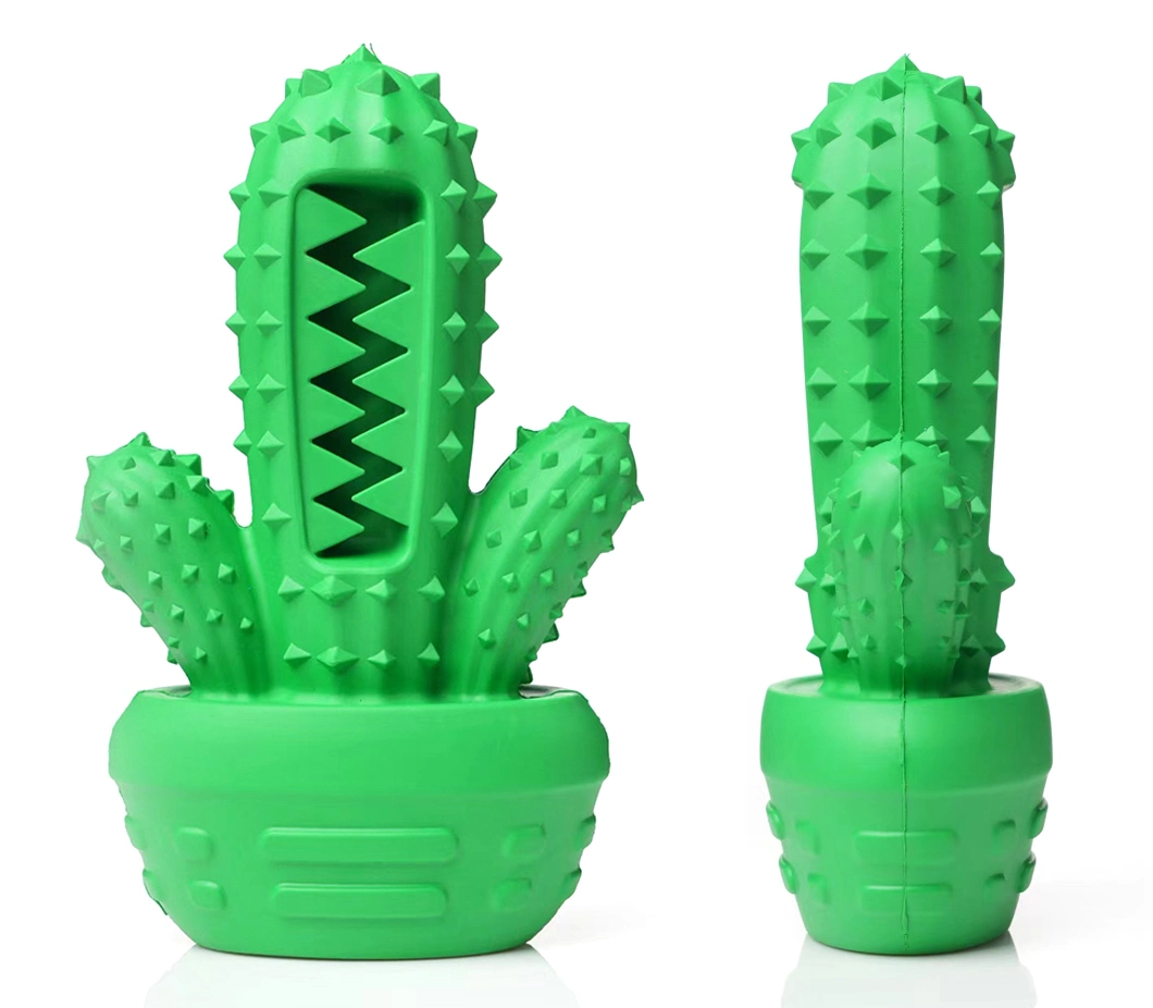 Cactus Shape Dog Toothbrush Stick Teeth Cleaning Brush Dental Dog Chew Toy