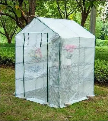 2 Tier Mini Greenhouse PVC Cover Garden Green House