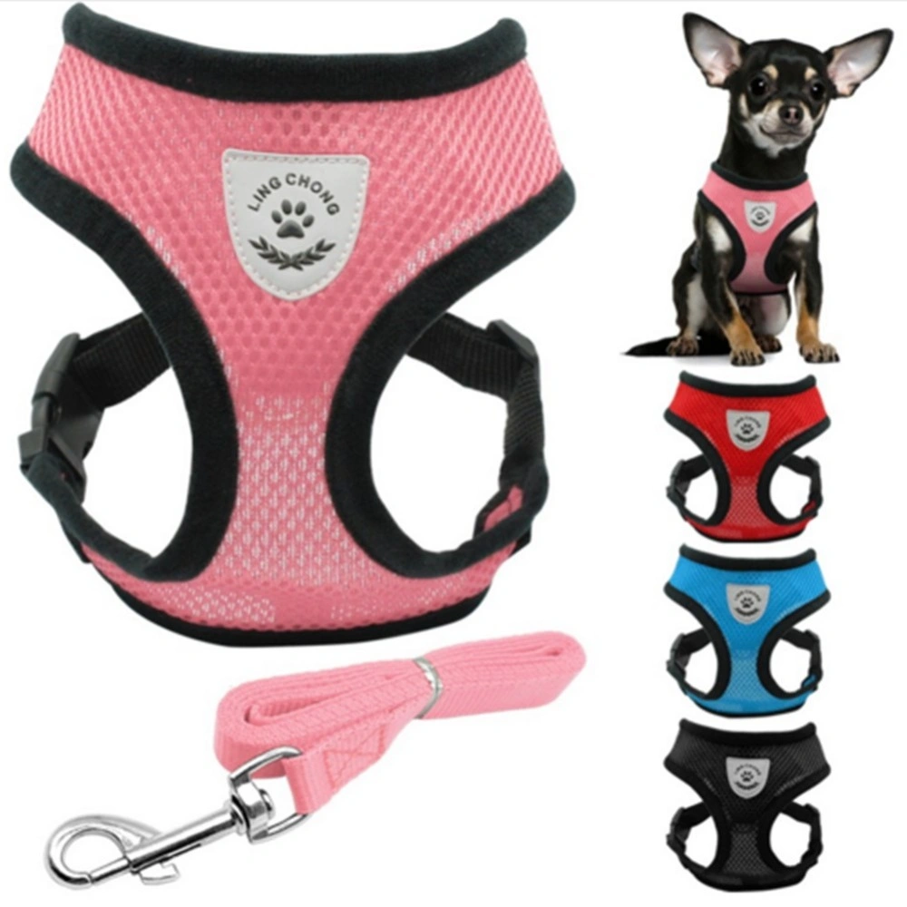 Dog Harness Adjustable Breathable Soft Pets Collar Nylon Mesh Vest Harness Pets Product