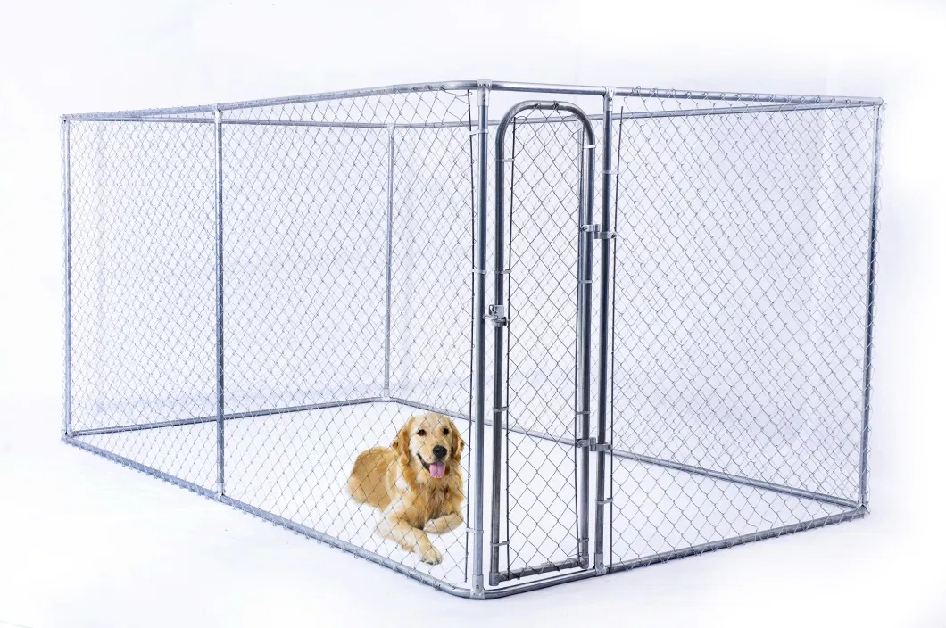 Dog Kennel Heavy Duty Chain Link Pet Cage with Door