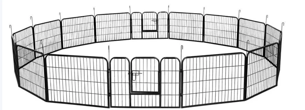 Outdoor Pet Barrier Portable Backyard Dog Fencing Metal Puppy Fence Chain Link Dog Fence