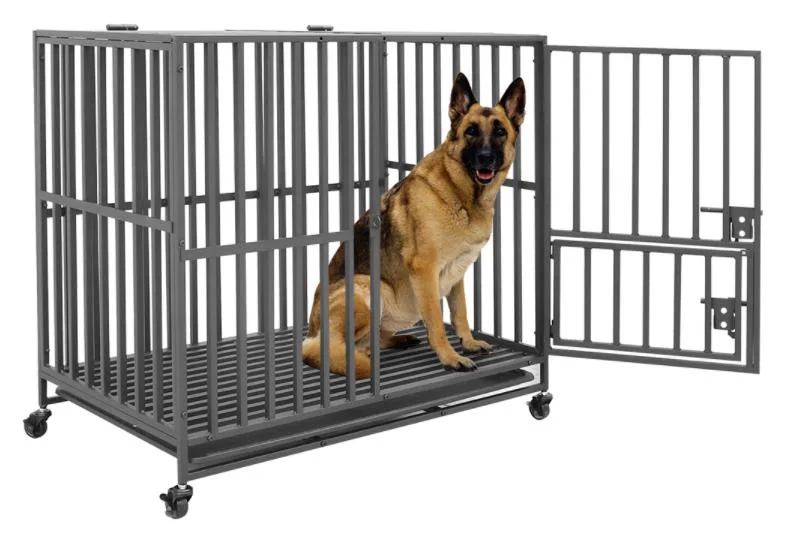 Dog Heavy Duty Cages Pet Cage with Wheels &amp; Tray