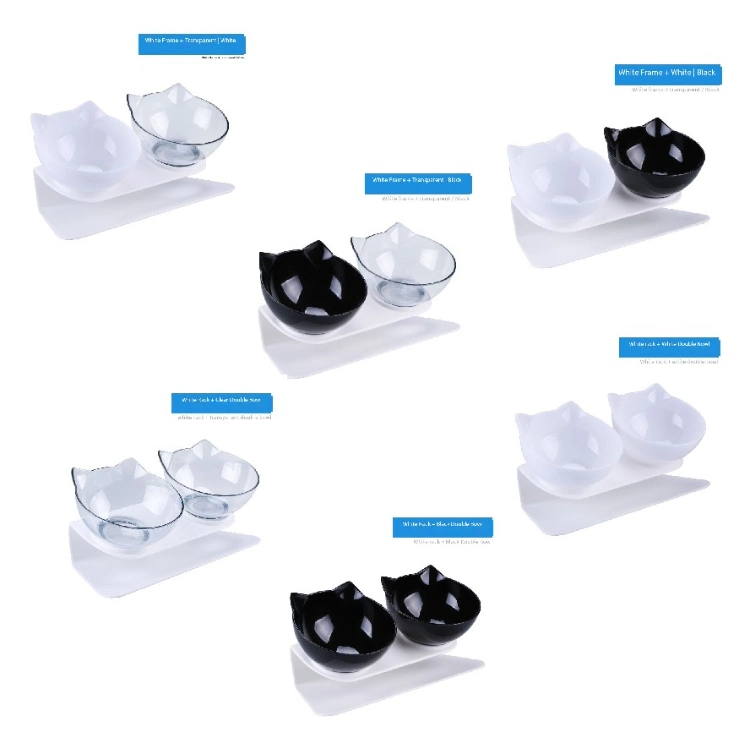 Elevated Cat Bowls 15 Tilted Raised Food Bowls for and Water Pet Bowl Set Slip Feet