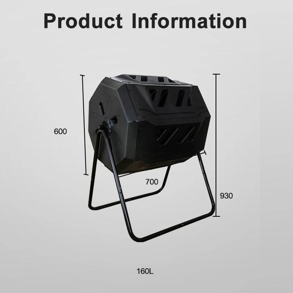 Outdoor Gardening Tumbling Compost Bin Rotating W/ Sliding Doors Ci20233