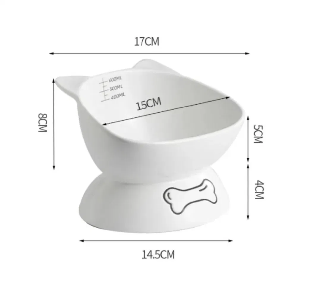 Hot Sale Ceramic Pet Feeding Bowls Elevated Dog Cat Food Bowl