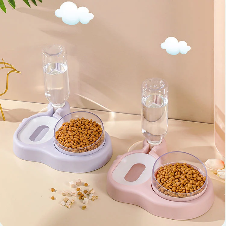 Hot Selling Plastic Cat Feeder Pet Bowl Water Dispenser