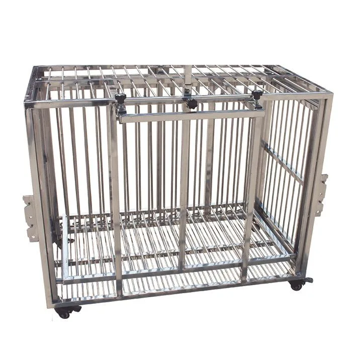 Foldable Dog Cat Cage OEM Vet Equipment Stainless Steel Pet Cages Carriers