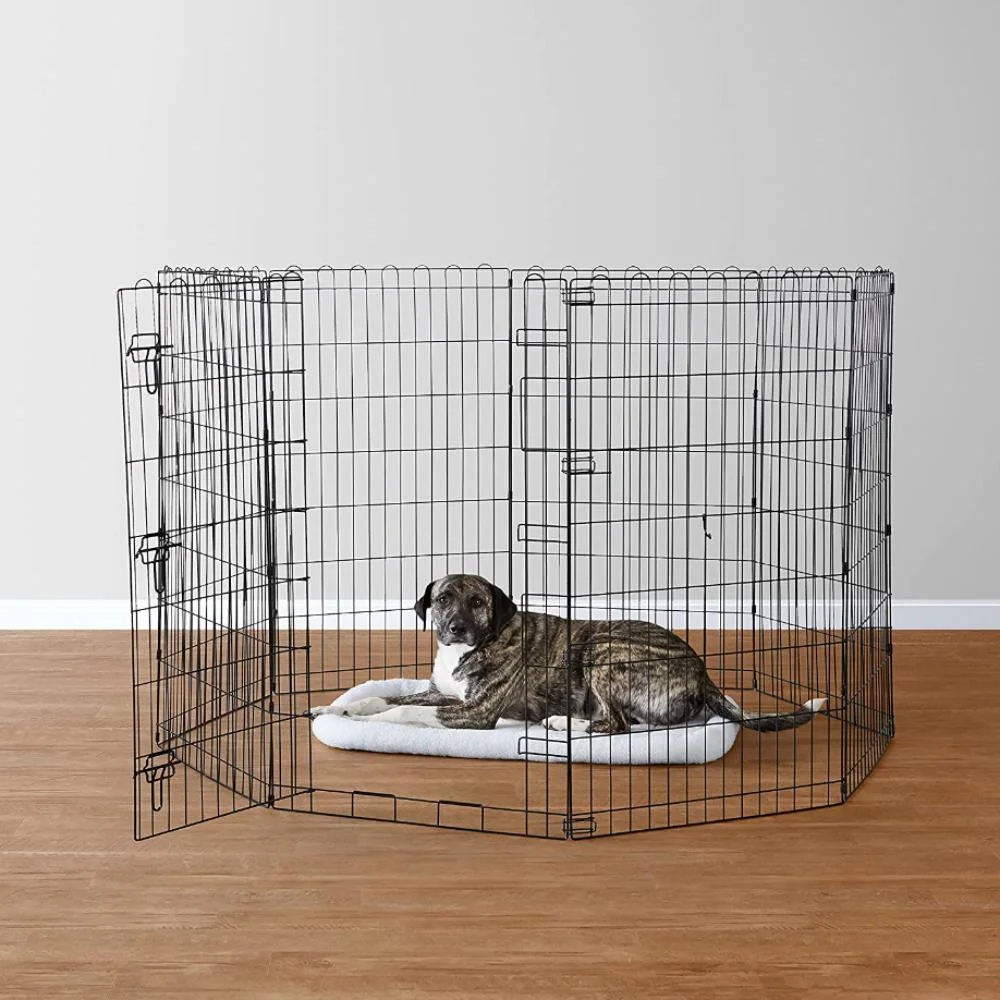 Large Dog Pen Indoor with Door 42 Inch for Cats Dogs Rabbits
