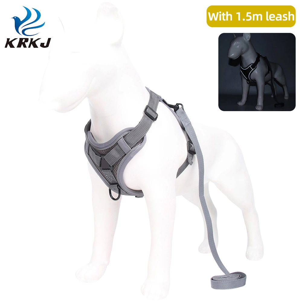 Tc1217 Adjustable Anti-Escape Cat Harness and Leash for Dog Walking