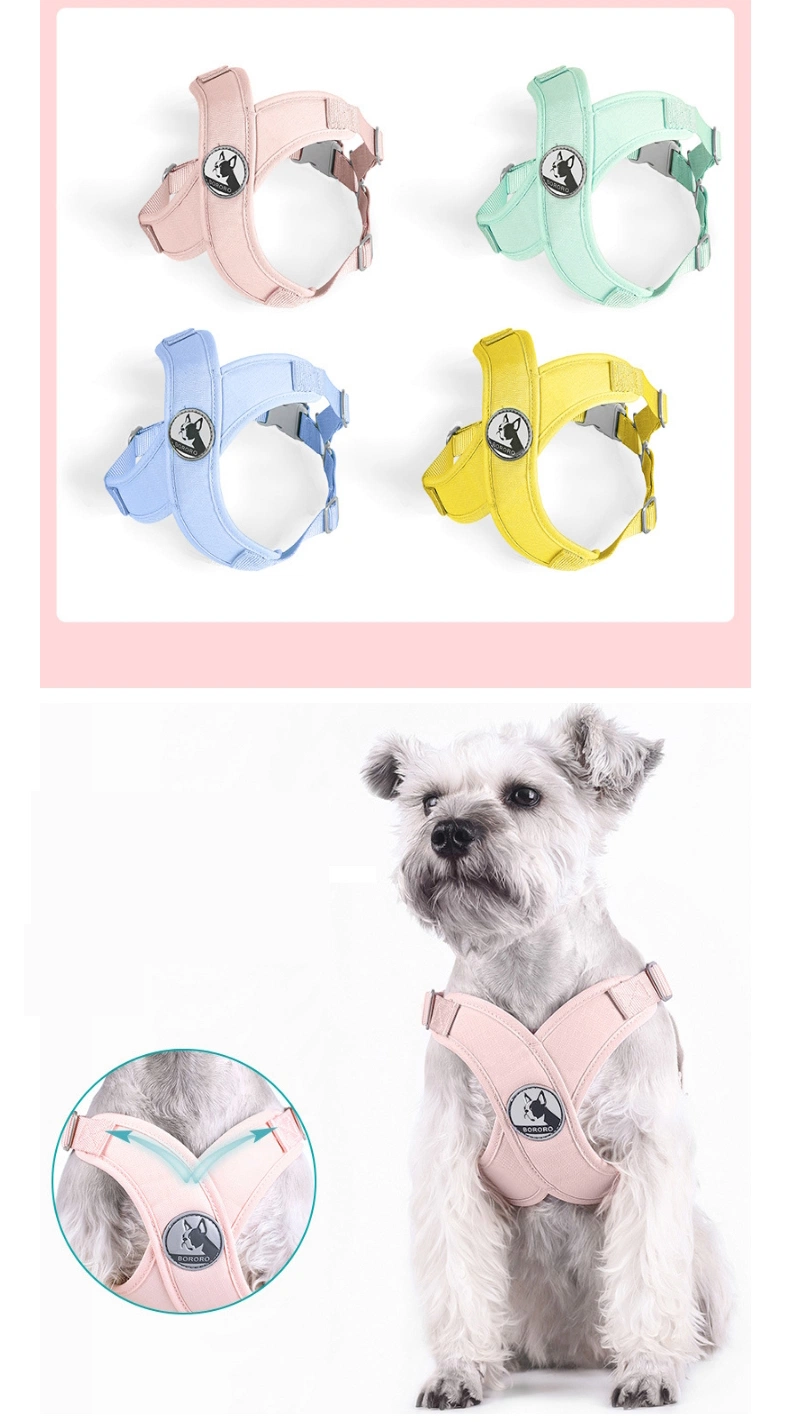 Custom Design Macaroon Pet Harness Soft Front Clip No Pull Summer Dog Harness Leash