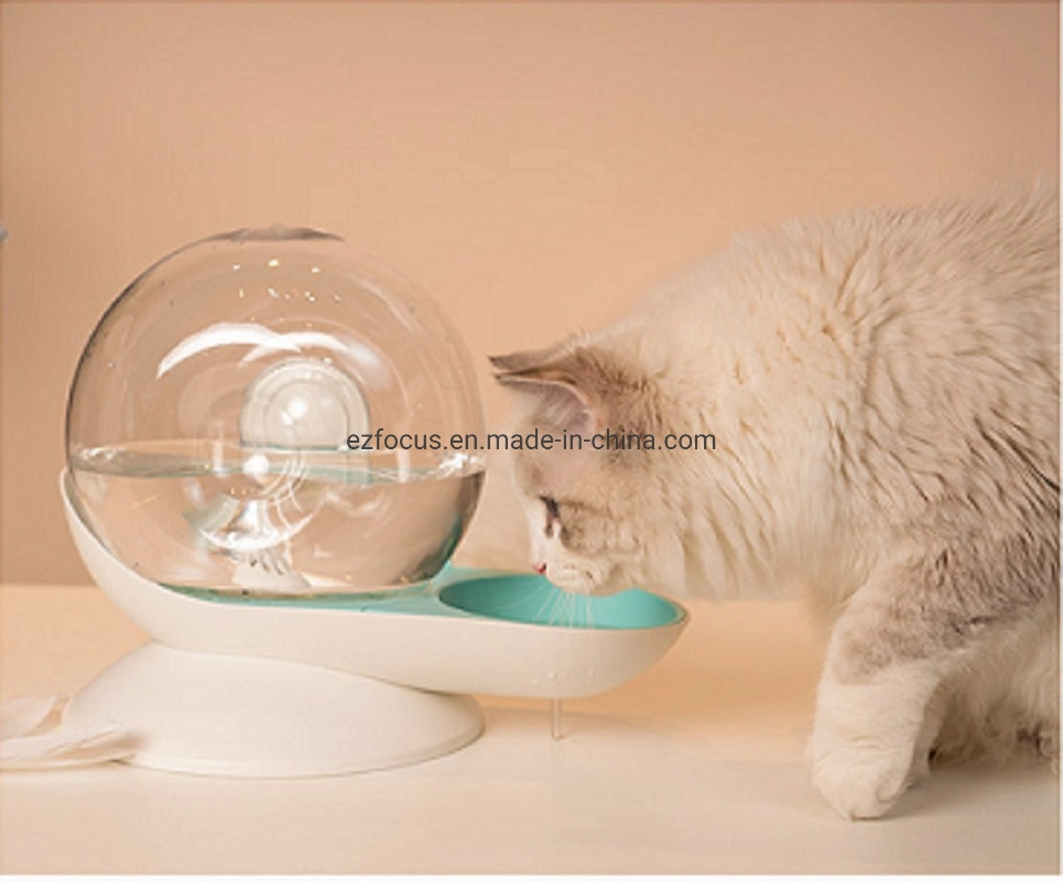 Snail-Shaped Pet Cat Automatic Flow Water Feeder Cooler, BPA Free Water Fountain Dispenser, Waterer for Cats Dogs Small Animals, Capacity: 2.8L (99oz) Wbb16606