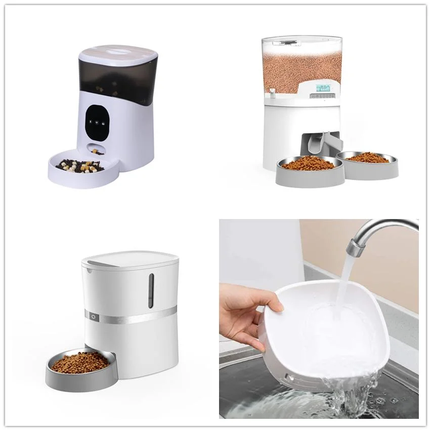 2022 Hot Selling Pet Feeder Smart Automatic Pet Slow Feeding Bowl Water Dispenser Along with Stainless Dog Bowl