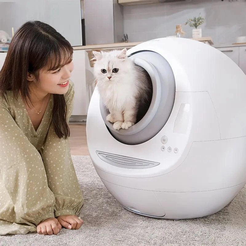 Luxury Large Space Comfortable Automatic Shovel Cat Litter Box Smart Anti Pinch Auto Control Cat Litter Basin Tray Intelligent Automatic Cleaning Cat Toilet