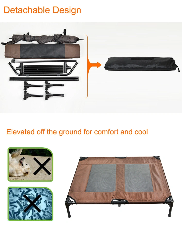 Outdoor Travel Dog Beds Elevated Pet Cot with Canopy Pet Carrier Dog Beds &amp; Accessories for Camping