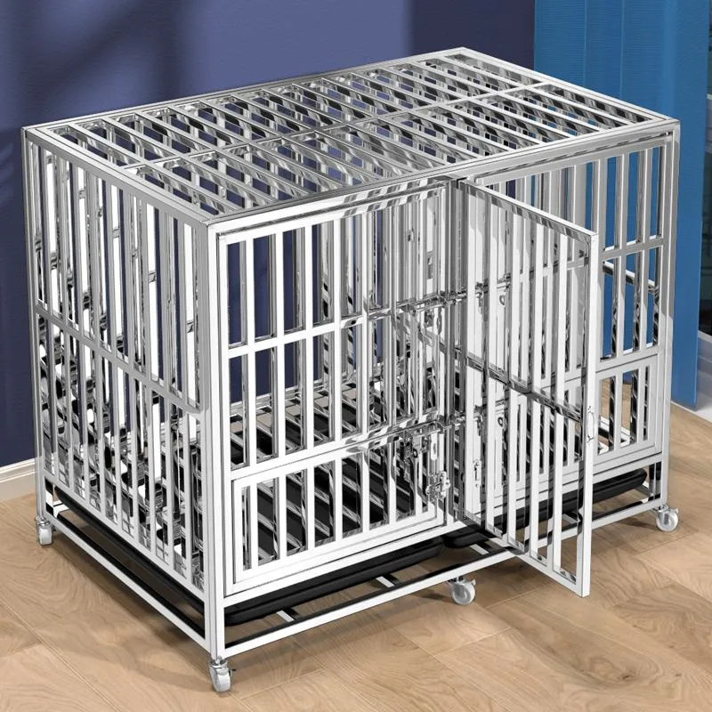 Thickness Foldable Portable Dog Plastic Flooring Cages Metal Kennels for Large and Medium Dogs